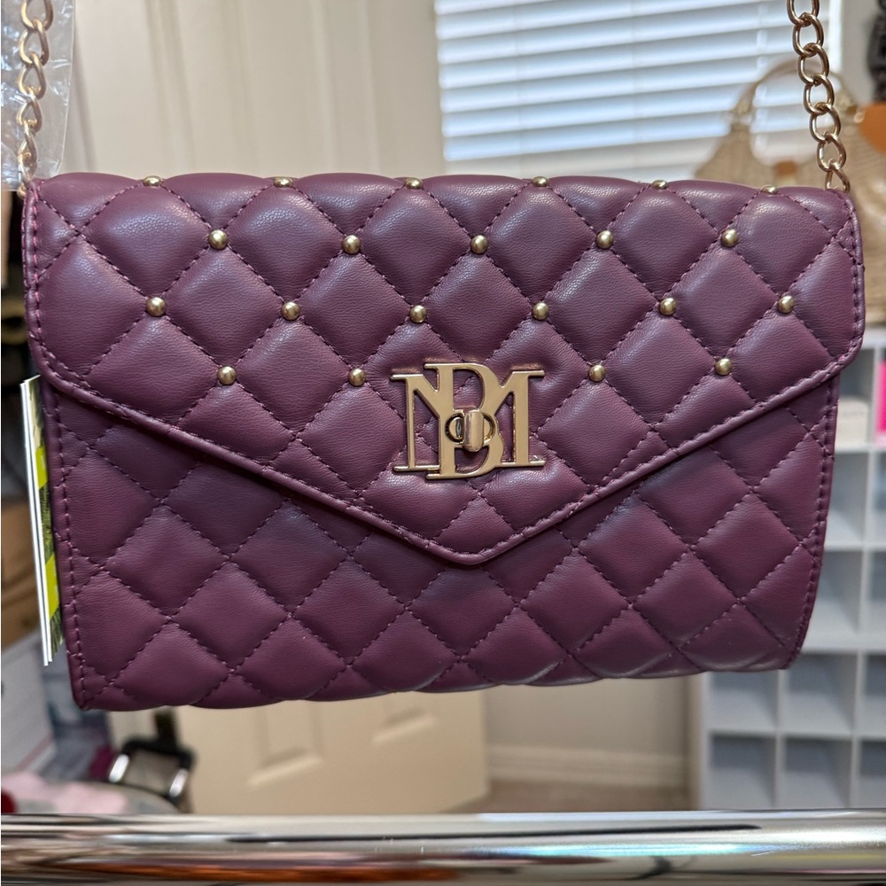 Badgley Mishka Quilted Plum Crossbody Bag